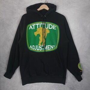 WWE John Cena Hoodie Mens Small Black Attitude Adjustment UC Me 2008 Hustle